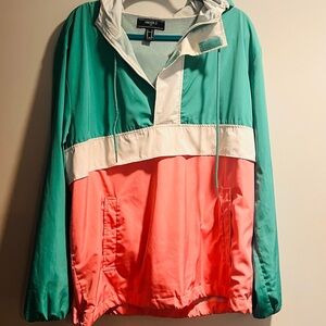 Forever 21 Unisex Pink & Green Windbreaker